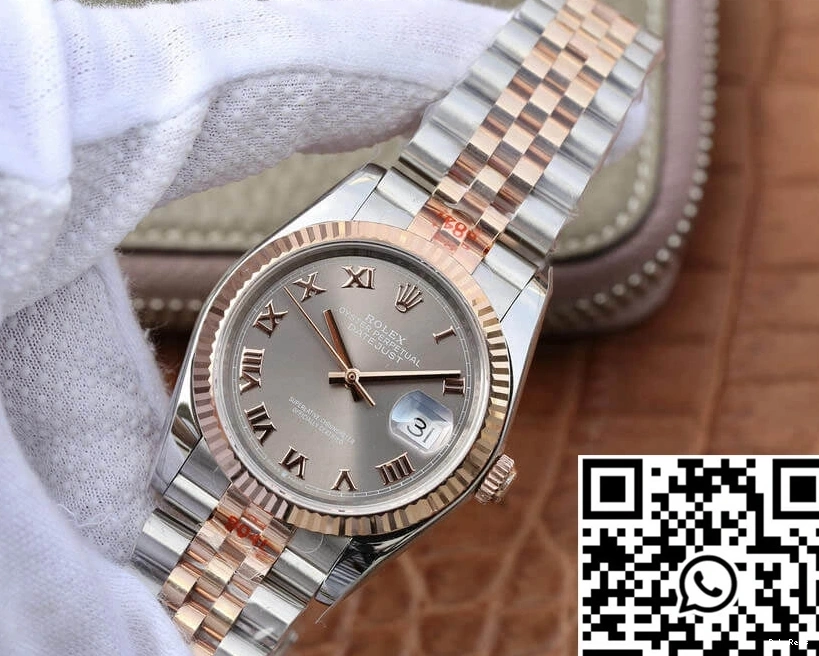Datejust 36MM Dial Rolex Silver Rose Gold GM 116231-0087 Factory 0208